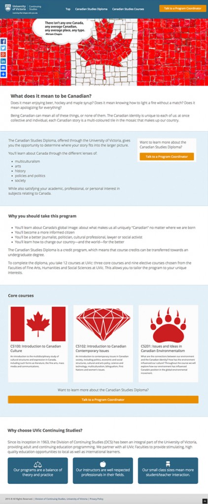 canadian studies landing page