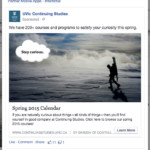 Continuing Studies Facebook ad - brand - spring 2015