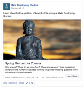 Continuing Studies Facebook ad - philosophy - spring 2015