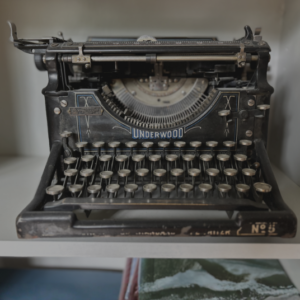 a vintage Underwood typewriter